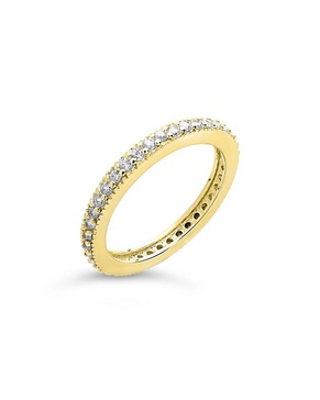 Sterling Forever 14K Over Silver CZ Eternity Rings