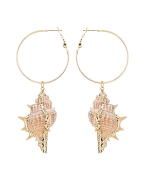 Eye Candy LA Loop Shell Drop Earring