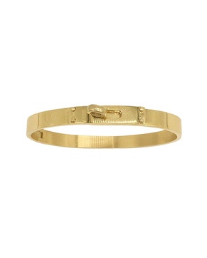 ADORNIA 14K Plated Lock Bangle Bracelet