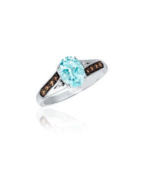 Le Vian 14K White Gold 1.17 ct. tw. Diamond & Aquamarine Ring