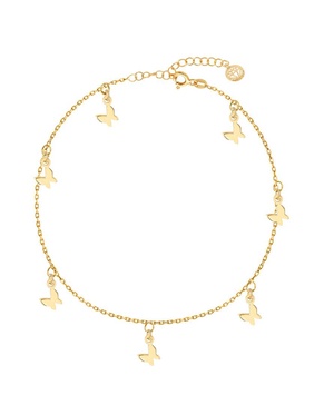 Gabi Rielle 14K Vermeil Shimmering Butterfly Ankle Bracelet