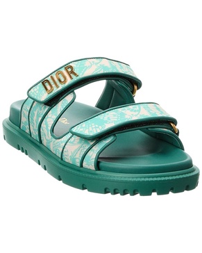 Dior Dioract Canvas & Leather Sandal