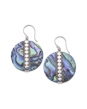 Samuel B. Silver Abalone Dot Earrings