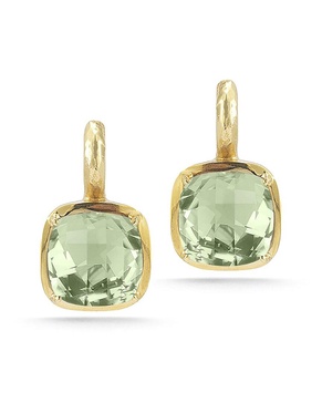 I. Reiss 14K 7.00 ct. tw. Green Amethyst Earrings