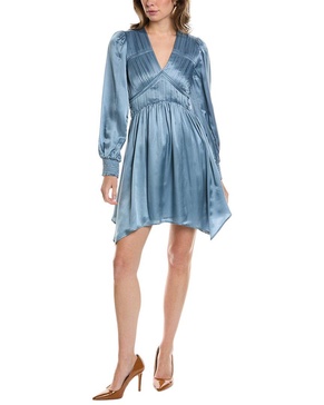 AllSaints Esta Silk-Blend Mini Dress