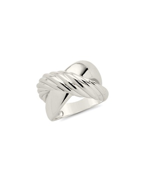 Sterling Forever Rhodium Plated Myra Cross Ring