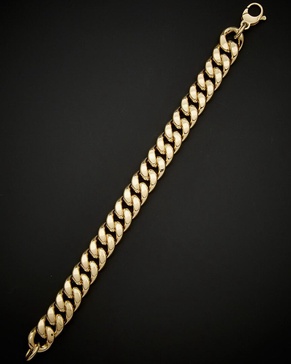 14K Italian Gold Semi-Solid Curb Link Bracelet