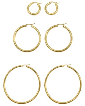 ADORNIA 14K Plated Hoops