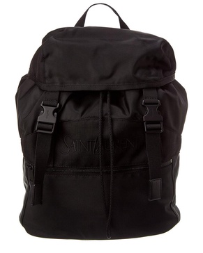 Saint Laurent Leather-Trim Backpack