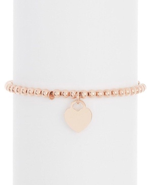 ADORNIA 14K Rose Gold Vermeil Ball Bead Bracelet