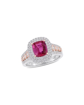 14K Two-Tone 1.38 ct. tw. Diamond & Pink Sapphire Ring