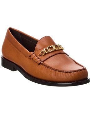 CELINE Luco Chain Detail Leather Loafer