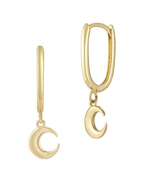 Ember Fine Jewelry 14K Moon Drop Earrings