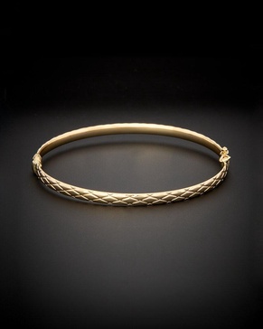 14K Italian Gold Marquise Design Bangle