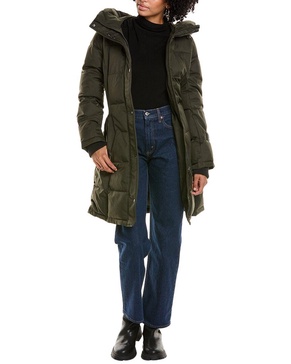 Sam Edelman Belted 3-Quarter Puffer Coat