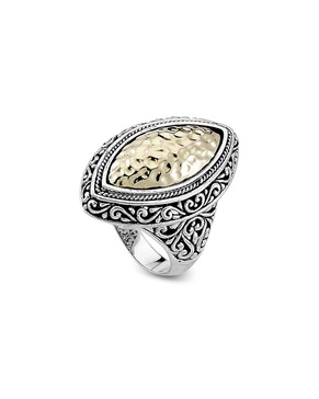 Samuel B. 18K & Silver Hammered Ring