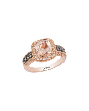 Le Vian® Chocolatier 14K Strawberry Gold 1.33 ct. tw. Diamond & Morganite Ring