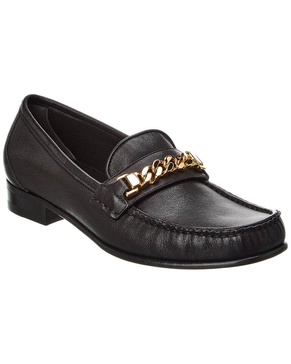 Gucci Chain Link Detail Leather Loafer