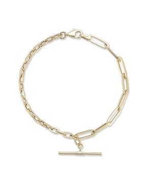 Ember Fine Jewelry 14K Paperclip Link T Bar Bracelet