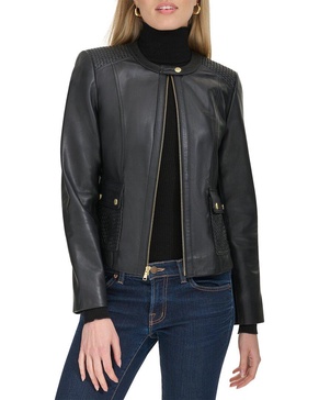 Cole Haan Smooth Leather Jacket