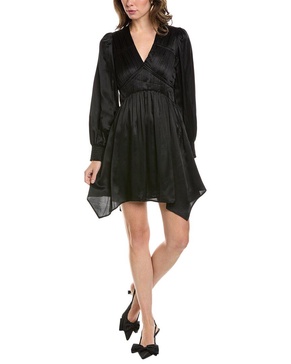 AllSaints Esta Silk-Blend Mini Dress