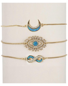 Eye Candy LA The Luxe Collection Infinity & Eye Cuff Bracelet Set