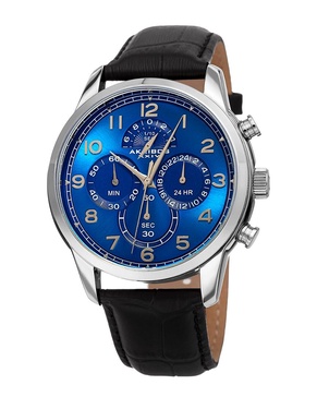 Akribos XXIV Men's Leather Watch