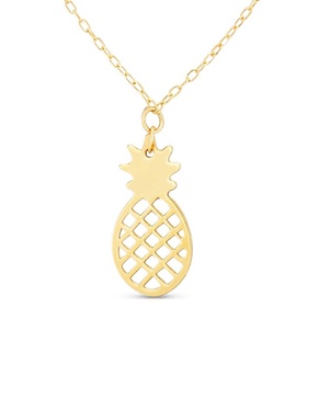 14K Italian Gold Pineapple Necklace