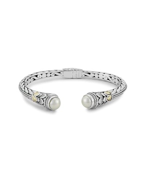 Samuel B. Silver 8-9mm Pearl Bangle Bracelet