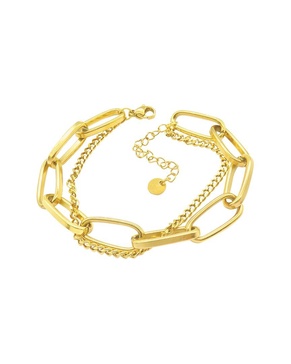 ADORNIA 14K Plated Paperclip Chain Bracelet