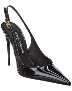 Dolce & Gabbana DG Logo Leather Slingback Pump