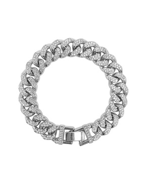 ADORNIA CZ Flat Curb Chain Bracelet