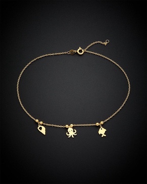 14K Italian Gold Marine Life Anklet