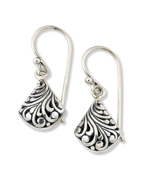 Samuel B. Silver Bali Swirl Drop Earrings