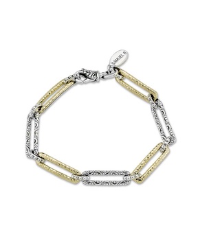 Samuel B. 18K & Silver Paperclip Bracelet