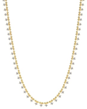 Gabi Rielle Shining Moment 14K Over Silver CZ Shimmering Extravaganza Necklace 