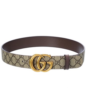 Gucci GG Marmont Reversible GG Supreme Canvas & Leather Belt