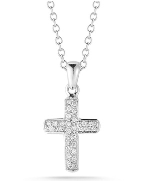 I. Reiss 14K 0.15 ct. tw. Diamond Cross Necklace