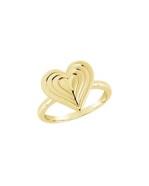 Sterling Forever 14K Plated Beating Heart Ring