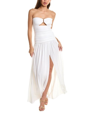 Michael Kors Collection Jersey Strapless Cutout Gown