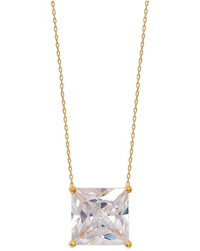 Gabi Rielle Gold Over Silver CZ Pendant Necklace