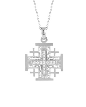 I. Reiss 14K 0.30 ct. tw. Diamond Cross Necklace