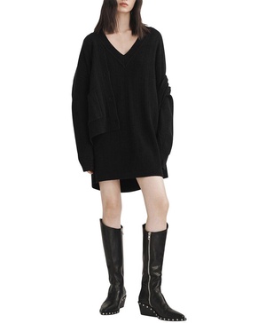 rag & bone Durham Herringbone Cashmere Mini Dress