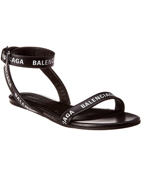 Balenciaga Logo Leather Sandal