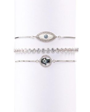 Eye Candy LA Luxe CZ Lindsay 3pc Bracelet Set