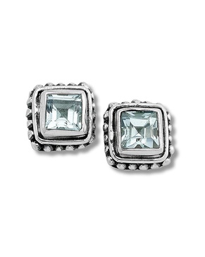 Samuel B. Silver 0.60 ct. tw. Blue Topaz Studs