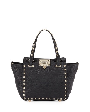 Rockstud Mini Vitello Leather Tote Bag