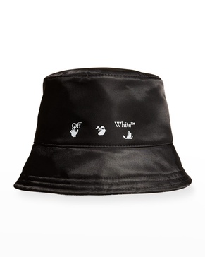 Graphic Logo Nylon Bucket Hat