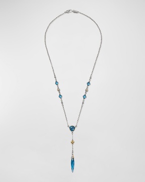 18k Gold Blue Spinel Necklace