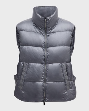 Chain-Trim Puffer Vest